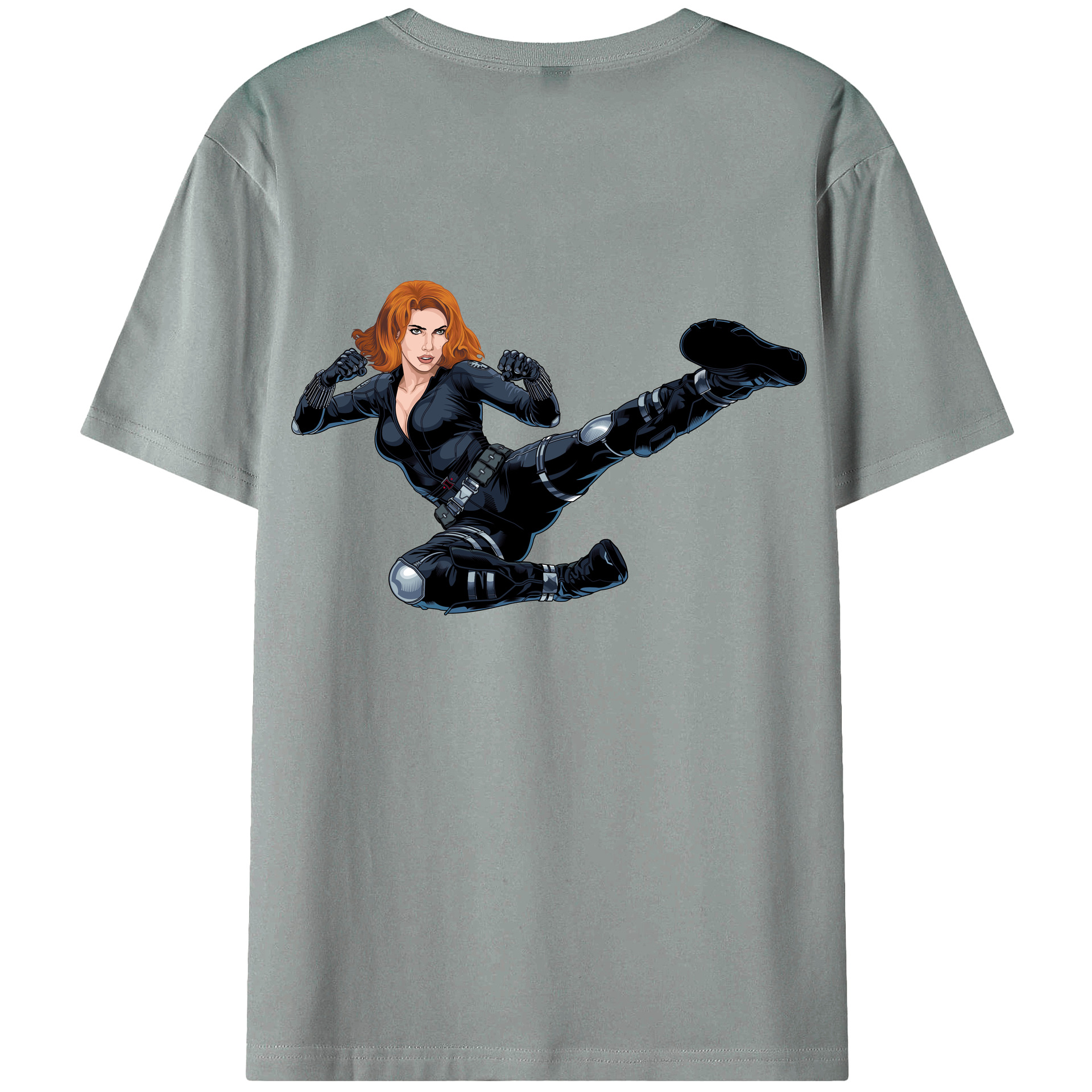 （画像用） アベンジャーズ The Avengers 綿100％ メンズ半袖Tシャツ（バックプリント） 通気性